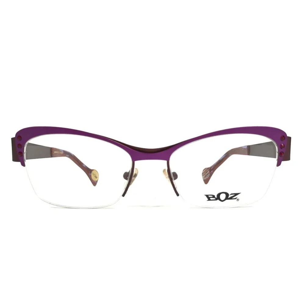 BOZ Eyeglasses Frames VENTURA 8335 Purple Burgundy Red Half Rim 53-17-135